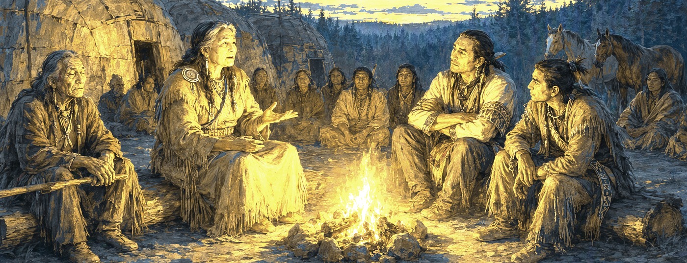 The City-State Network – a council gathered around a fire